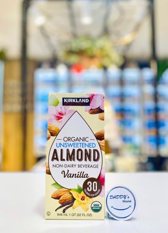 Sữa hạnh nhân không đường Vanilla Organic Kirkland (946ml)