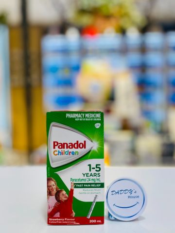 Siro giảm đau, hạ sốt Panadol Children hương dâu - 1 tuổi - Aus (200ml)