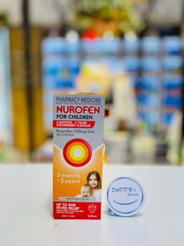 Siro giảm đau, hạ sốt Nurofen hương dâu từ 3 tháng (200ml)