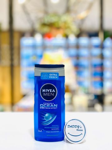 Gel tắm gội 3 in 1 Nivea Men Fresh Ocean (250ml)