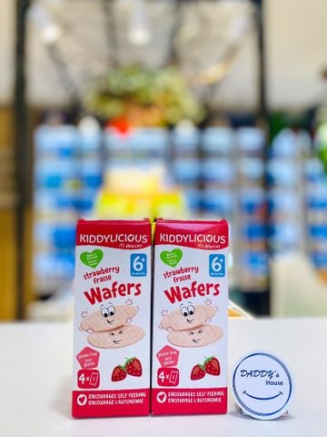Bánh xốp Wafers Kiddylicious hương dâu từ 6th (4x4g)