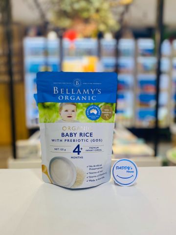 Bột Bellamy's hữu cơ vị gạo từ 4 tháng (125g)