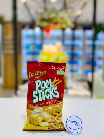 Snack khoai tây Pom Sticks Lorenz vị bơ và mật ong (70g)