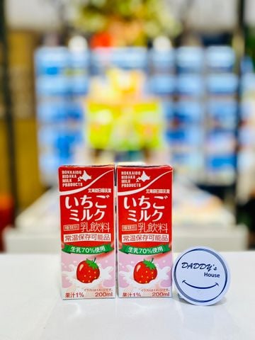 Sữa tươi Hokkaido vị dâu (200ml)