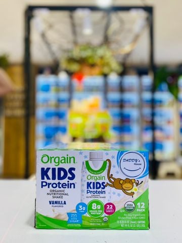 Sữa hữu cơ Orgain Kids Protein vị Vanilla (244ml x 12 hộp)