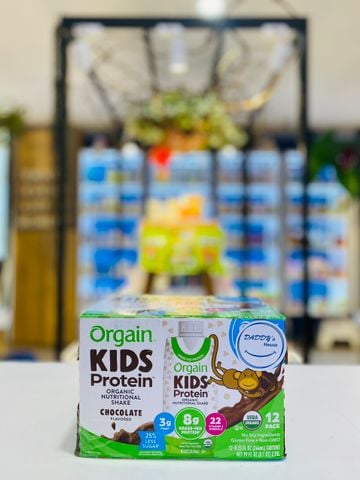 Sữa hữu cơ Orgain Kids Protein vị Socola (244ml x 12 hộp)