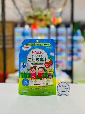 Bột cỏ lúa mạch Aojiru Yakult hương dâu tây - từ 6 tuổi (10 gói)