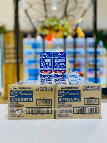 Sữa tươi tiệt trùng Hokkaido (200ml x 24 hộp)