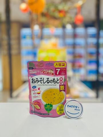 Bột nêm dashi Wakodo súp miso vị cá ngừ và tảo bẹ 7th (24g)