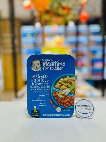 Thịt gà nướng, khoai tây nghiền, cà rốt Gerber Mealtime 12th (150g)