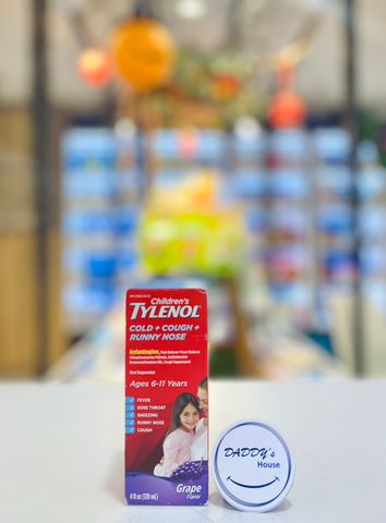 Siro Tylenol giảm cảm lạnh, ho & sổ mũi hương nho - 6 tuổi (120ml)