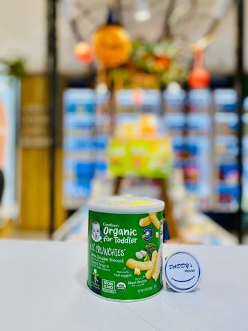 Bánh Gerber Organic Lil Crunchies Cheddar Brocoli 12th (45g)