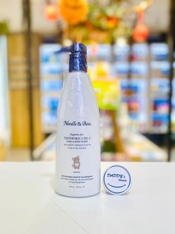 Sữa tắm gội in Noodle Boo Fragrance free sơ sinh (473ml)