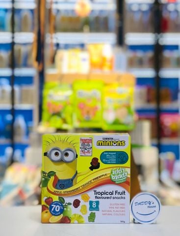 Kẹo dẻo trái cây Minions Iddy Biddy Fruity Tropical Gummy (160g)