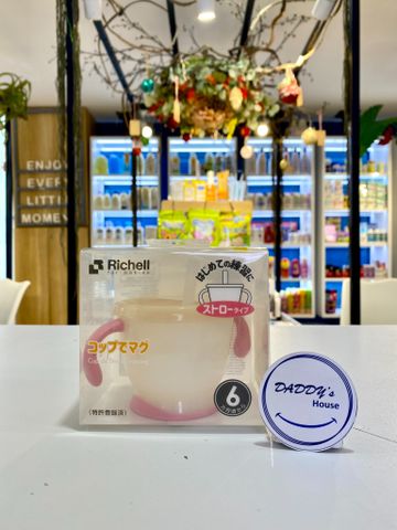 Cốc tập uống Richell 3 giai đoạn RC22011 (Hồng)