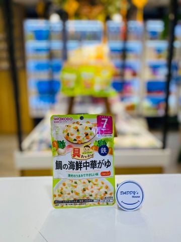 Cháo cá tráp & rau củ kiểu Trung Hoa Wakodo 7th (80g)