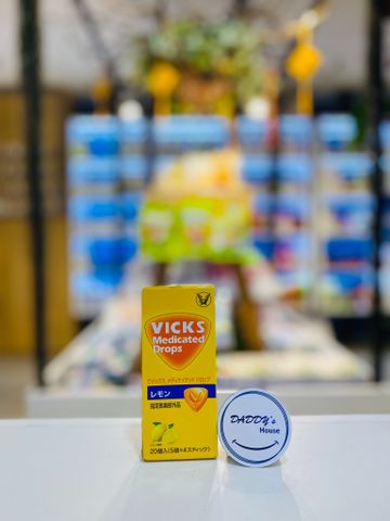 Kẹo ngậm Vicks ngừa đau họng, viêm, ho hương chanh - Nhật (20v)