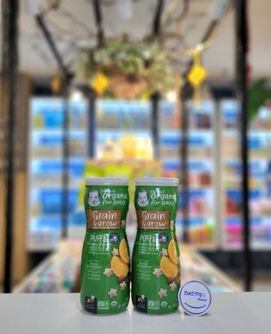 Bánh Gerber Organic Puffs cam & việt quất 8m+ (42g)