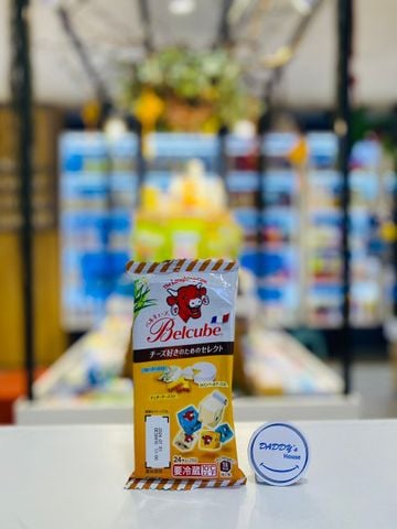 Phô mai viên Belcube vị Camembert, Cheddar, Blue Cheese - Nhật (24v)