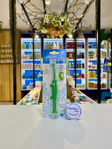 Bàn chải đánh răng Dr Brown's hình cá sấu (1 - 4 tuổi)