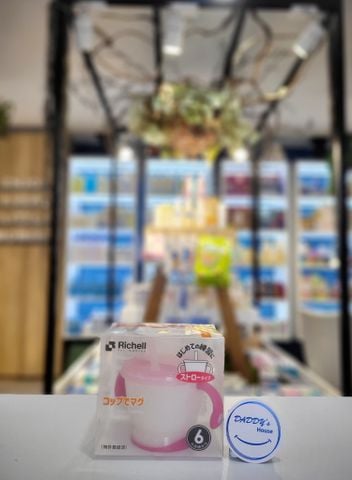 Cốc tập uống Richell 3 giai đoạn RC20090 (Hồng anh đào)