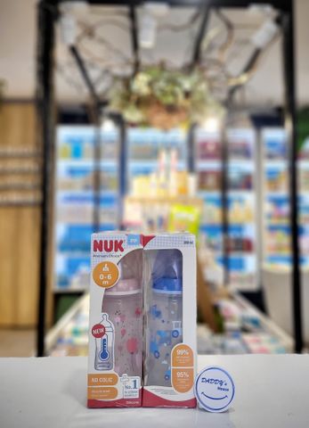 Bình sữa cảm biến nhiệt Nuk PP - ti Silicone S1-M (300ml)