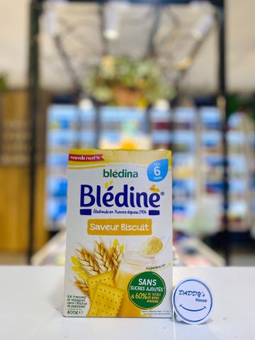 Bột lắc Bledina Blédine ngũ cốc & bánh qui 6th (400g)