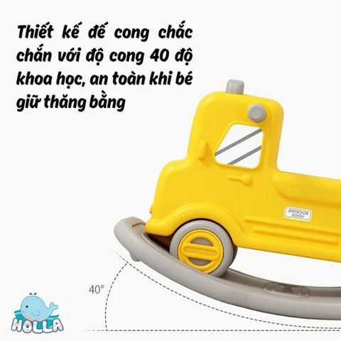 Bập bênh ô tô Holla HL10112 (Màu trắng)