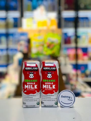 Sữa tươi Kirkland Signature Organic Whole Milk with Vitamin D - USA (236ml)