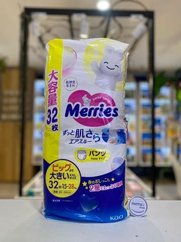 Tã quần Merries Jumbo nội địa size XXL 32 miếng (15-28kg)