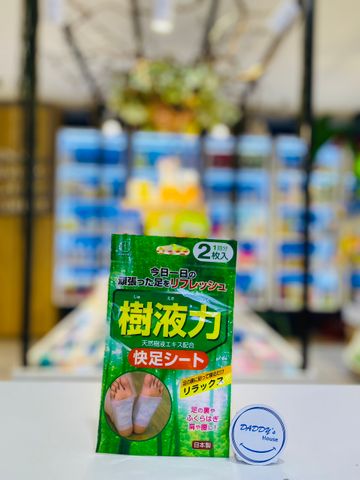 Miếng dán chân thư giãn giảm mệt mỏi Kokubo tinh chất nhựa cây (2 miếng)