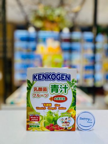 Bột mầm lúa mạch non trái cây Kenkogen bổ sung lợi khuẩn (24 gói)