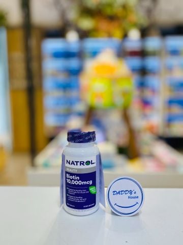 Viên uống bổ sung Vitamin hỗ trợ dinh dưỡng cho tóc Biotin 10,000mcg Natrol (100v)