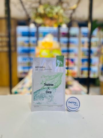 Mặt nạ làm dịu da nhạy cảm, da mụn với Teatree & Cica Mediheal Derma (1m)