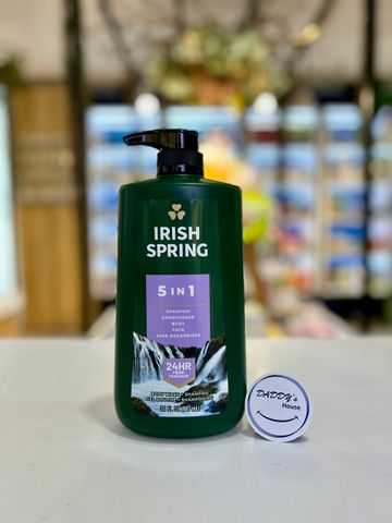 Sữa tắm gội toàn thân 5 in 1 Irish Spring for Men (887ml)