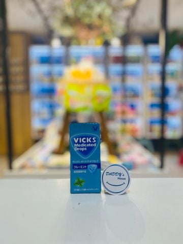 Kẹo ngậm Vicks ngừa đau họng, viêm, ho hương bạc hà - Nhật (20v)