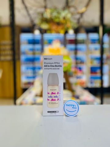 Bình sữa Moyuum Premium PPSU All In One - Mẫu mèo xám (270ml)