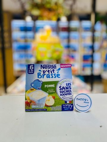 Sữa chua Nestle P'tit Brasse vị Táo (4 x 90g)