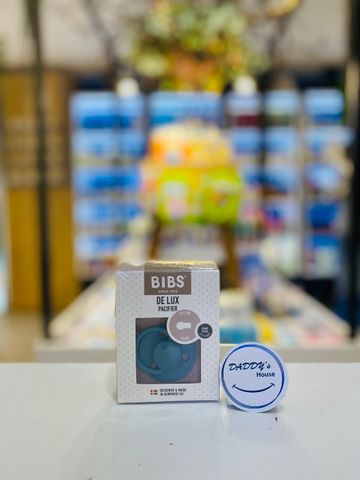 Ty ngậm núm tròn Silicone BIBS Pacifier De Lux - Island Sea (0 - 3 tuổi)