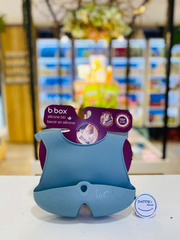 Yếm ăn dặm Silicone có máng hứng chống thấm B.Box - Lullaby Blue (6 tháng)