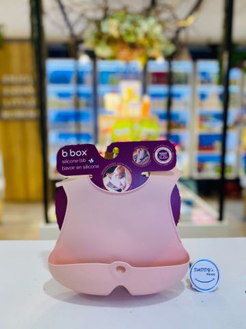 Yếm ăn dặm Silicone có máng hứng chống thấm B.Box - Blush (6 tháng)