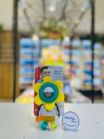 Gặm nướu kiêm đồ chơi xoay hình hoa Spin & Rattle Teether Infantino (0th)