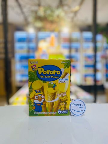 Bánh kem ốc quế Pororo vị chuối cho bé từ 1 tuổi (54g)