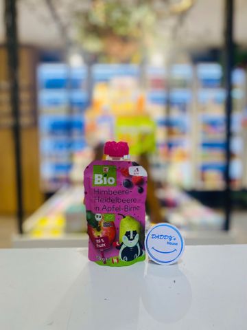 Táo, lê, mâm xôi, việt quất hữu cơ xay nhuyễn Bio Kaufland - 1 tuổi (100g)