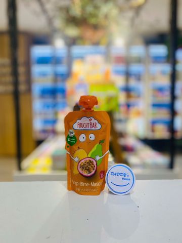 Xoài, lê, chanh dây hữu cơ xay nhuyễn Fruchtbar - 6th (120g)