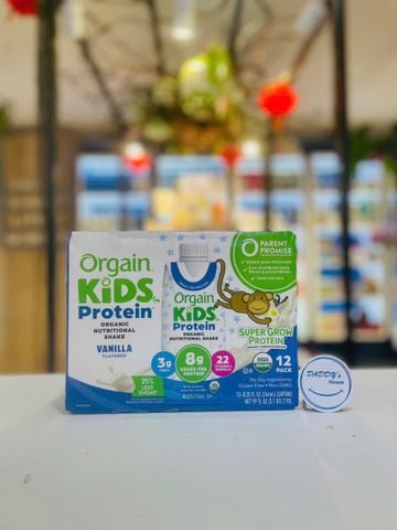 Sữa hữu cơ Orgain Kids Protein vị Vanilla (244ml x 12 hộp)
