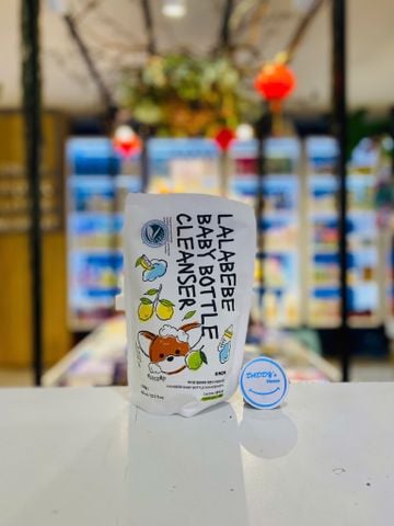 Dung dịch rửa bình thuần chay Lalabebe K-mom dành cho chai tạo bọt - Túi (400ml)