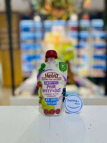 Sinh tố lê, quả mọng, yến mạch Heinz kèm sữa chua kiểu Hy Lạp - 8th - Aus (120g)