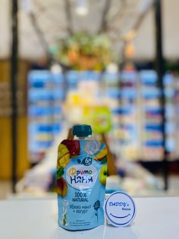 Trái cây nghiền vị táo, xoài kèm với sữa chua Fruto 6th (90g)