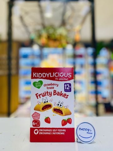 Bánh dâu tây Kiddylicious Fruity Bakes - 12th (6x22g)